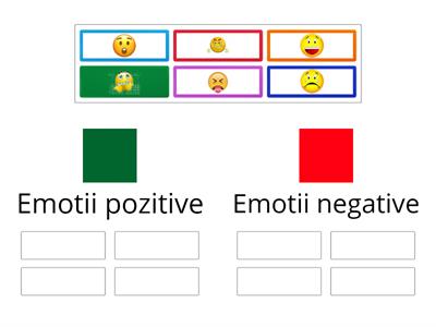  Grupează corespunzator emoțiile! 