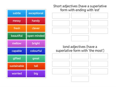long or short adjectives? 