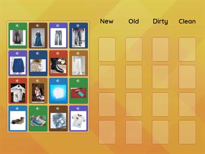 Year 2 - Unit 3 - New/old - Dirty/clean