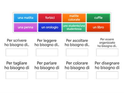 Collega azioni e oggetti