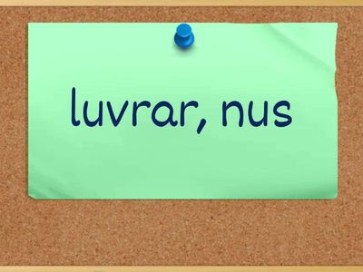 Trenar cun il preschent dils verbs luvrar - discuorer - cattar - studegiar 