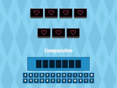 Comparative and superlative hangman