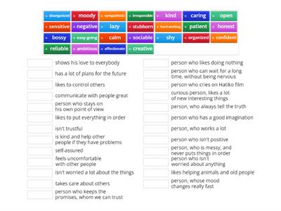 Roadmap B1 unit 1B Personality voc present