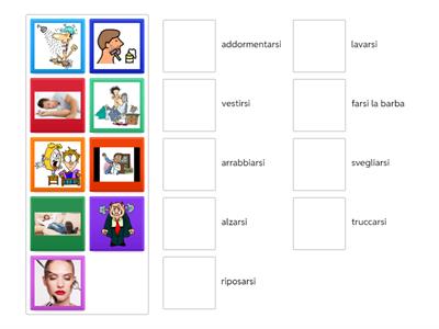 Verbi Riflessivi - abbinamenti