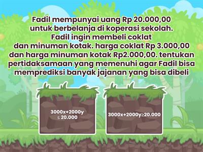 PERTIDAKSAMAAN LINIER DUA VARIABEL