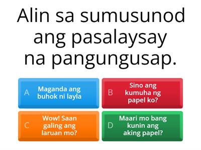 Pagtataya ng aralin sa filipino-5