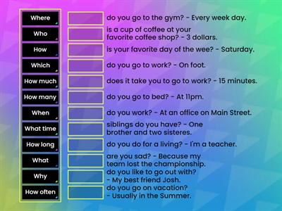 Review of Question Words