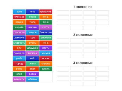 Склонение существительных