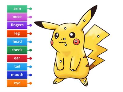 Pikachu Body Parts