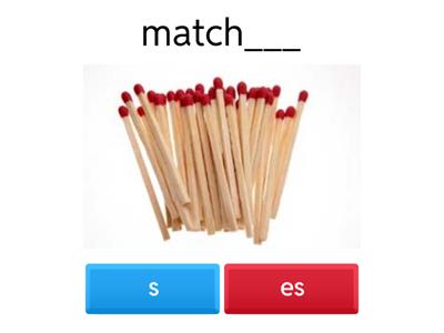 Inflectional endings- s or es