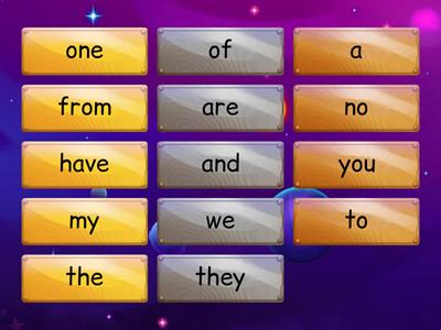 Star Wars Day Tricky Words: Kindergarten