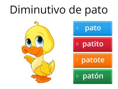 Diminutivo y Aumentativo 1º