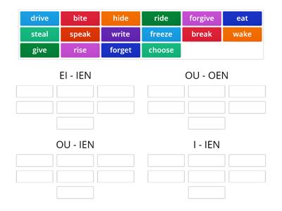 Past Tense (group 4) - Optimise A2 (unit 3)