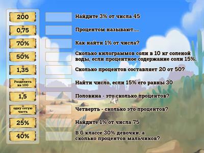 Проценты 6 класс