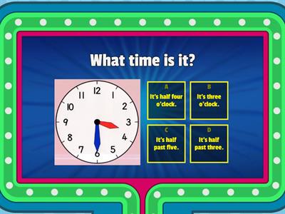  TELLING THE TIME (o'clock and half past ...)