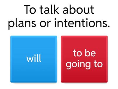 Will & To Be Going To 