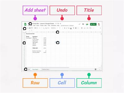 Basic Google Sheets interface