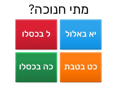 פעילות לחנוכה העשרה