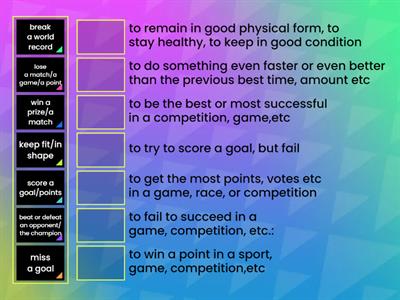 Sports - Collocations - 5th year