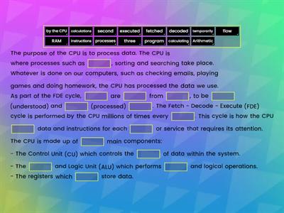 9.1.2 What is the fetch-decode-execute cycle and why is it needed?