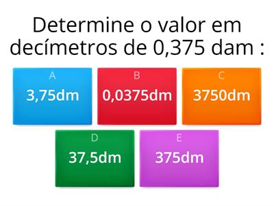 Quiz - Unidades de Medidas 