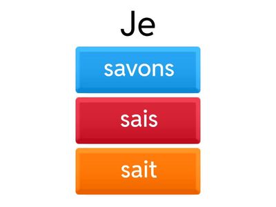 Sésame 2 SAVOIR : ind.présent