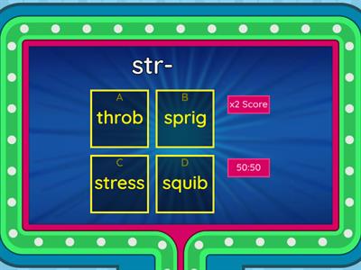 3-letter blends QUIZ GAME SHOW