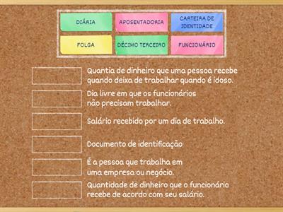 VOCABULÁRIO DE TRABALHO