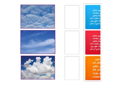 الصف الخامس أنواع الغيوم - Mga Teaching resource