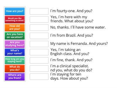 Meeting and Greeting Fernanda