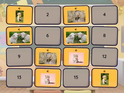 memory per bambini con gli animali