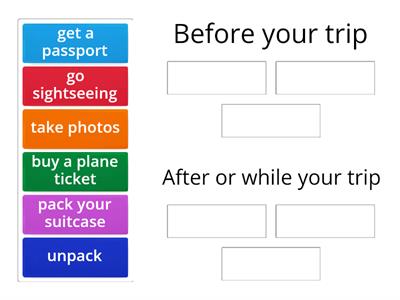 traveling before and after