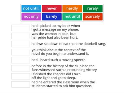 C1 Inversion Sentences