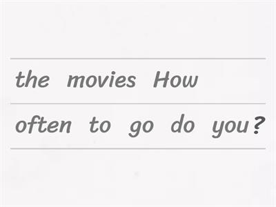 Simple present - Word order