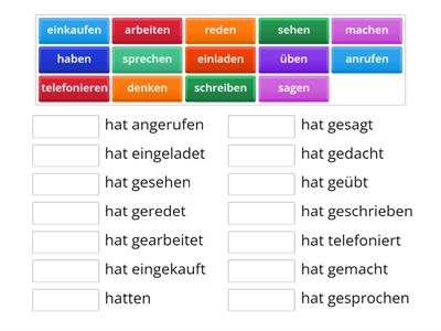 Verben Perfekt Menschen A1, L11