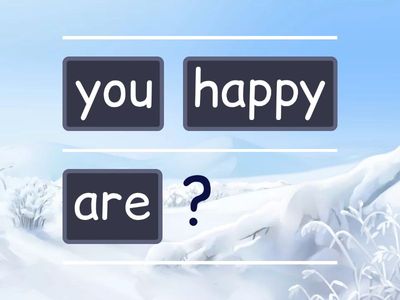 5 To be (unjumble questions)