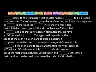 Summarizing Virtualization and Cloud Computing 