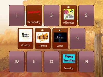 Dias de la semana (memory game)