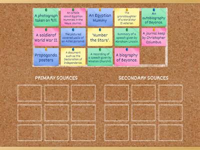 Primary and Secondary Sources