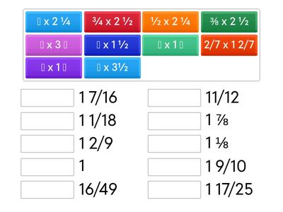 Multiplying Mixed by Fraction Numbers