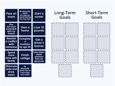 Short-term vs long-term goals
