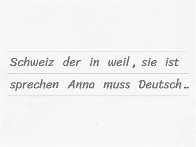 Modal Verb Sentences:  Arme Anna