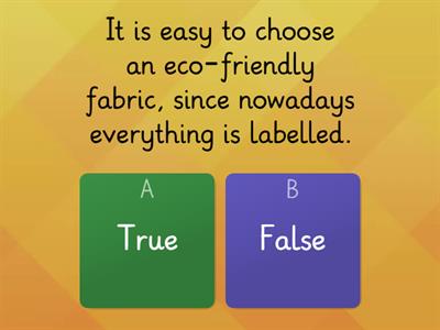 Unit 6: Fast fashion p.72 True or False