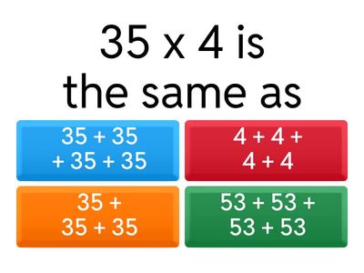 Multiplication as repeated addition