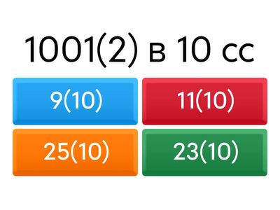 Системы счисления - 2 сс