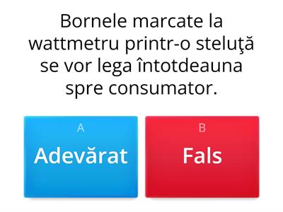 Test ”Măsurarea puterii electrice în curent continuu”