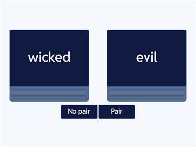 Decide whether the pair is a synonym 