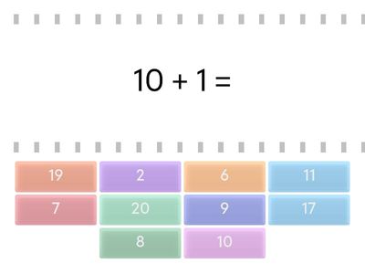 Addition facts to 20