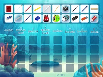 SCHOOL OBJECTS IN THE OCEAN 