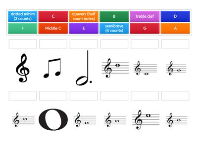 Music notation treble clef